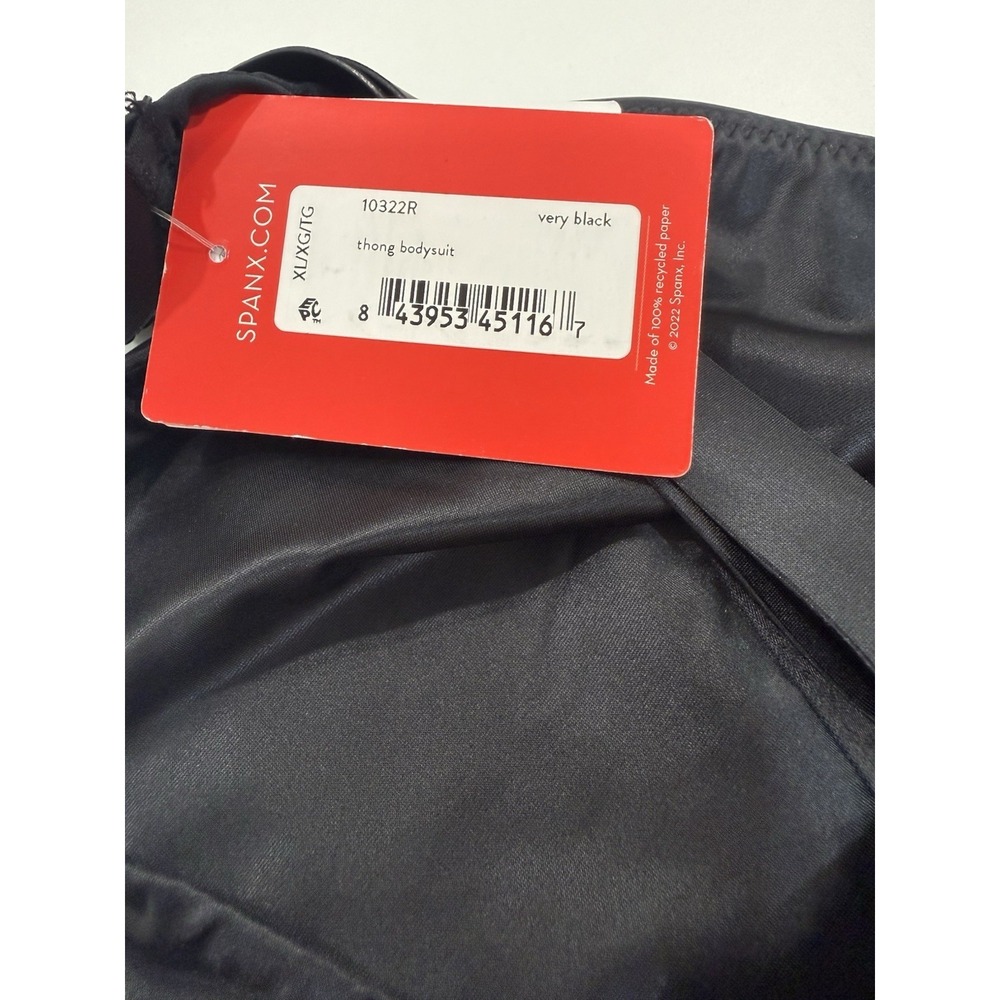 NWT Spanx Seamless‎ Shaping Thong Bodysuit Very Black Sz XL - Picture 6 of 7